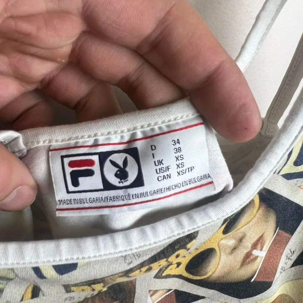 FILA X Playboy Photo Print Playsuit Size XS - Picture 6 of 7